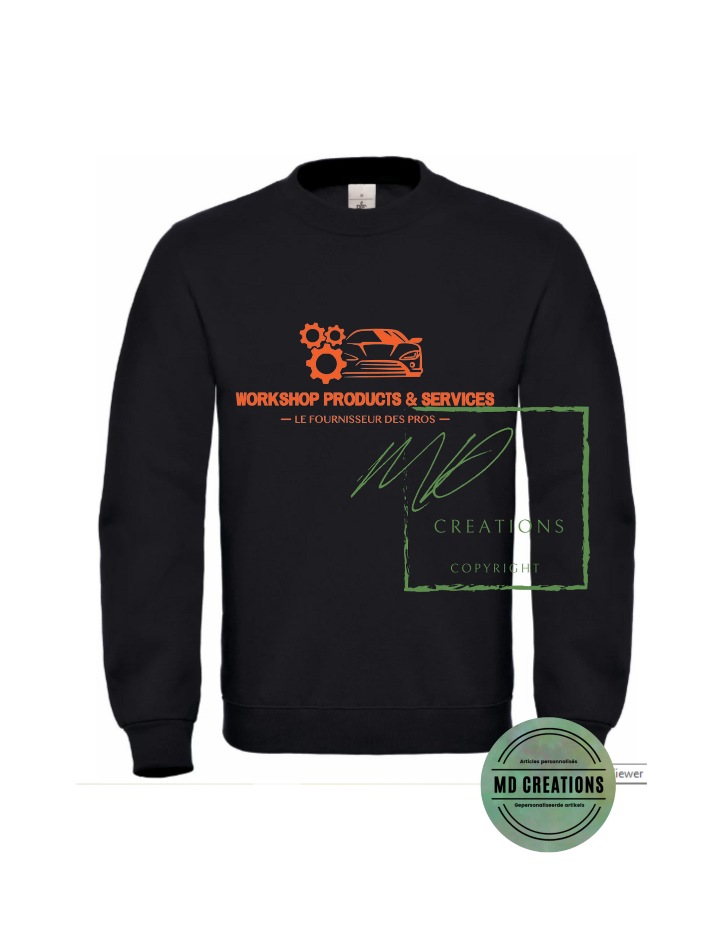 Sweat personnalisé cœur + verso