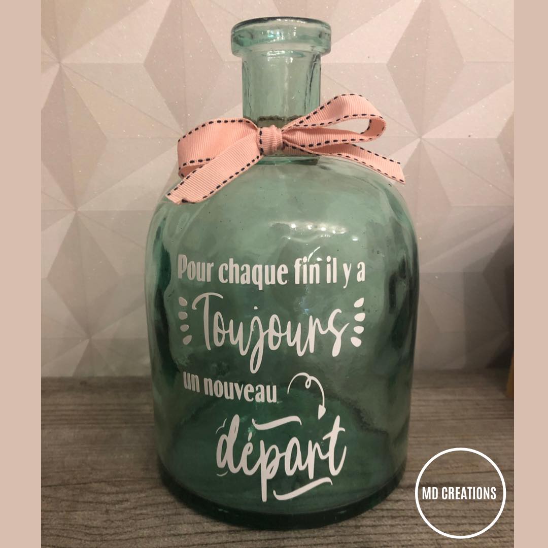 Vase lumineux personnalisé