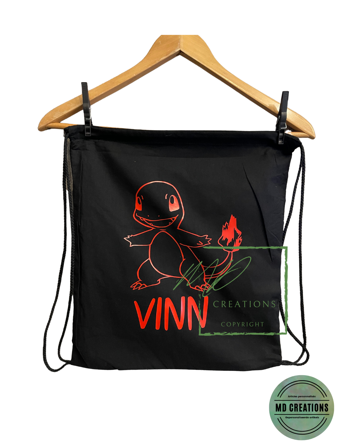 Sac de gym personnalisé (dessin/texte)